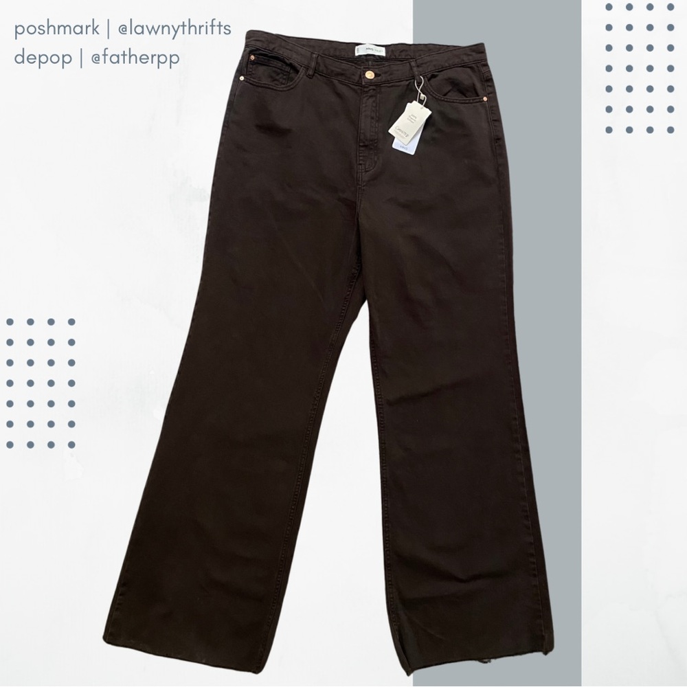 Mango Women's Wide Legged Cotton Jeans sz 16 NWT